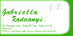 gabriella radvanyi business card
